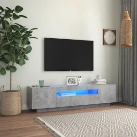 TV stand with LED lights in concrete gray 160x35x40 cm by vidaXL, TV Furniture - Ref: Foro24-804431, Price: 91,28 €, Discount: %