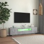 TV-Möbel mit betongrauen LED-Leuchten 160x35x40 cm von vidaXL, TV-Möbel - Ref: Foro24-804431, Preis: 92,59 €, Rabatt: %