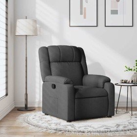 Sillón reclinable de tela gris oscuro Sillón reclinable de tela gris oscuro