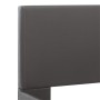 Estructura de cama con LED de cuero sintético gris 120x200 cm