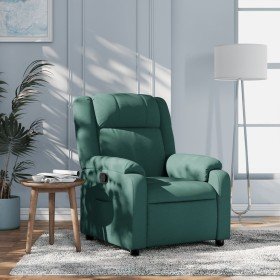 Sillón reclinable de tela verde oscuro en Sillones | Comprar online en Foro24