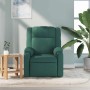Sillón de masaje reclinable de tela verde oscuro