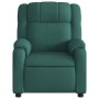 Sillón de masaje reclinable de tela verde oscuro