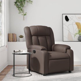 Sillón reclinable de cuero sintético marrón Sillón reclinable de cuero sintético marrón