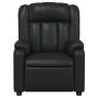 Sillón de masaje reclinable cuero sintético negro