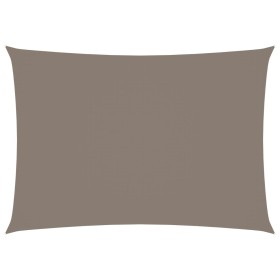 Toldo de vela rectangular tela Oxford gris taupe 3,5x4,5 m