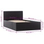Cama canapé hidráulica cuero sintético negro 90x200 cm