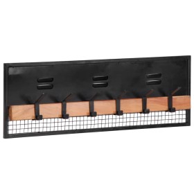 Perchero de pared madera maciza de mango 90x11x30 cm Perchero de pared madera maciza de mango 90x11x30 cm