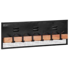 Perchero de pared madera maciza de mango 90x11x30 cm Perchero de pared madera maciza de mango 90x11x30 cm