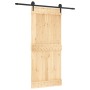 Schiebetür mit Beschlägen aus massivem Kiefernholz, 90 x 210 cm von vidaXL, Türen - Ref: Foro24-3203202, Preis: 172,59 €, Rab...