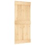 Schiebetür mit Beschlägen aus massivem Kiefernholz, 90 x 210 cm von vidaXL, Türen - Ref: Foro24-3203202, Preis: 172,59 €, Rab...