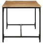 Mesa de comedor madera maciza de mango sin tratar 160x80x75 cm