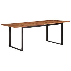Mesa de comedor 200x100x75 cm madera maciza acacia