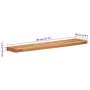 Estantes de pared 2 unidades 80x20x3,5 cm madera maciza acacia