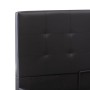 Cama canapé hidráulica cuero sintético negro 160x200 cm