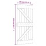 Schiebetür mit Beschlägen aus massivem Kiefernholz, 90 x 210 cm von vidaXL, Türen - Ref: Foro24-3203214, Preis: 193,66 €, Rab...
