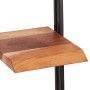 Estantes de pared 5 unidades madera maciza acacia