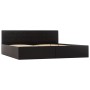 Cama canapé hidráulica cuero sintético negro 180x200 cm