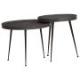 Mesa de centro 2 uds madera contrachapada negra