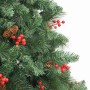 Árbol de Navidad artificial con piñas y bayas 240 cm