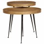Mesa de centro 2 uds madera contrachapada dorada