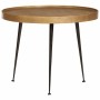 Mesa de centro 2 uds madera contrachapada dorada