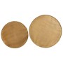 Mesa de centro 2 uds madera contrachapada dorada
