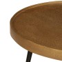 Mesa de centro 2 uds madera contrachapada dorada