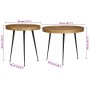Mesa de centro 2 uds madera contrachapada dorada