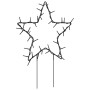 Estrella de luz decorativa Navidad con estacas 50 LED 29 cm