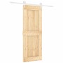 Puerta corredera con herrajes madera maciza de pino 80x210 cm de vidaXL, Puertas - Ref: Foro24-3203220, Precio: 196,79 €, Des...