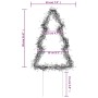 Árbol de Navidad lde uces con estacas 3 uds 50 LED 30 cm