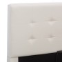Cama canapé hidráulica cuero sintético blanco 140x200 cm