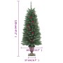 Árboles de Navidad artificiales 2 uds 100 LED verde 120 cm
