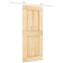 Schiebetür mit Beschlägen aus massivem Kiefernholz, 85 x 210 cm von vidaXL, Türen - Ref: Foro24-3203221, Preis: 199,09 €, Rab...