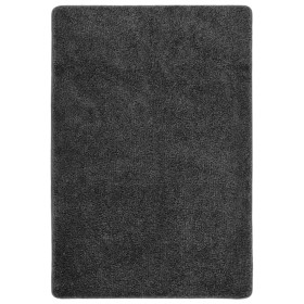 Alfombra peluda antideslizante gris oscuro 160x230 cm