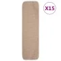 Alfombrillas de escalera 15 uds beige rectangular 75x20 cm de vidaXL, Alfombrillas para escalones - Ref: Foro24-340403, Preci...