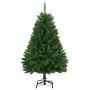 Árbol de Navidad artificial con bisagras y soporte verde 150 cm