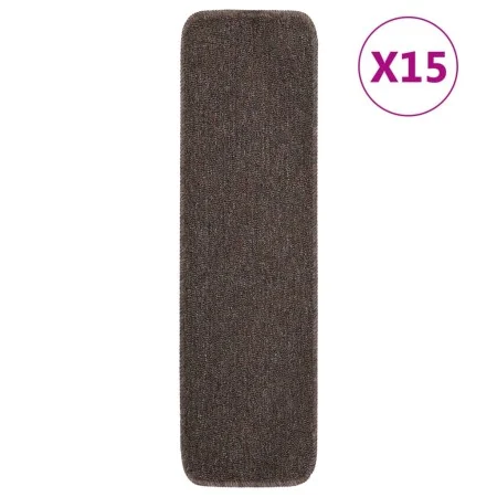 Stair mats 15 pcs brown rectangular 75x20 cm by vidaXL, Stair mats - Ref: Foro24-340401, Price: 50,81 €, Discount: %