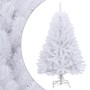 Árbol de Navidad artificial con bisagras y soporte blanco 150cm