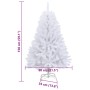 Árbol de Navidad artificial con bisagras y soporte blanco 150cm