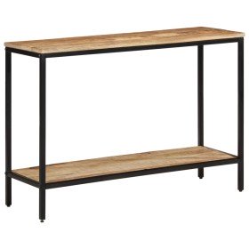 Mesa consola madera maciza de mango rugosa 100x35x70 cm