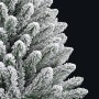Árbol de Navidad artificial con bisagras y nieve flocada 150 cm