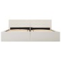 Cama canapé hidráulica cuero sintético blanco 180x200 cm