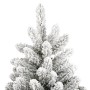 Árbol de Navidad artificial con bisagras y nieve flocada 210 cm
