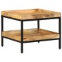 Mesa lateral Marrón 55 x 55 x 45 cm madera maciza de mango