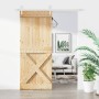 Puerta corredera con herrajes madera maciza de pino 85x210 cm von vidaXL, Türen - Ref: Foro24-3203225, Preis: 199,24 €, Rabat...