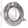 Espejo de ojo de buey de pared aluminio y vidrio Ø23 cm
