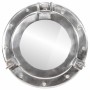 Espejo de ojo de buey de pared aluminio y vidrio Ø30 cm