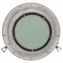 Espejo de ojo de buey de pared aluminio y vidrio Ø38 cm